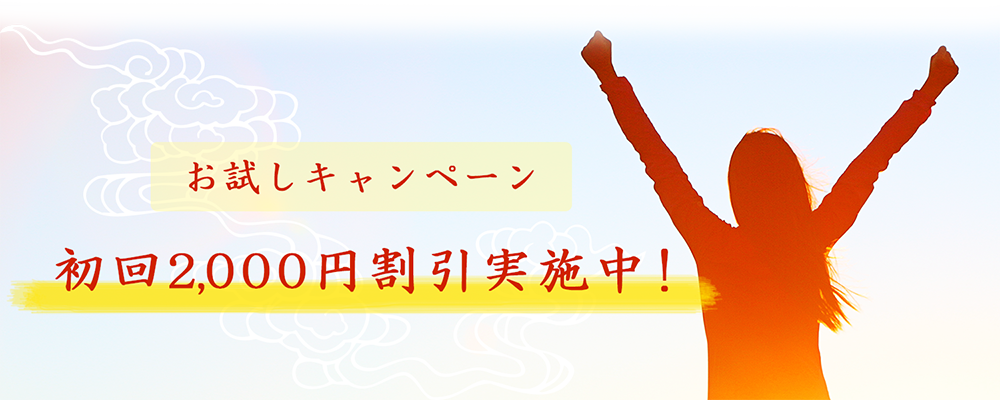 お試しキャンペーン 初回2,000円割引実施中！